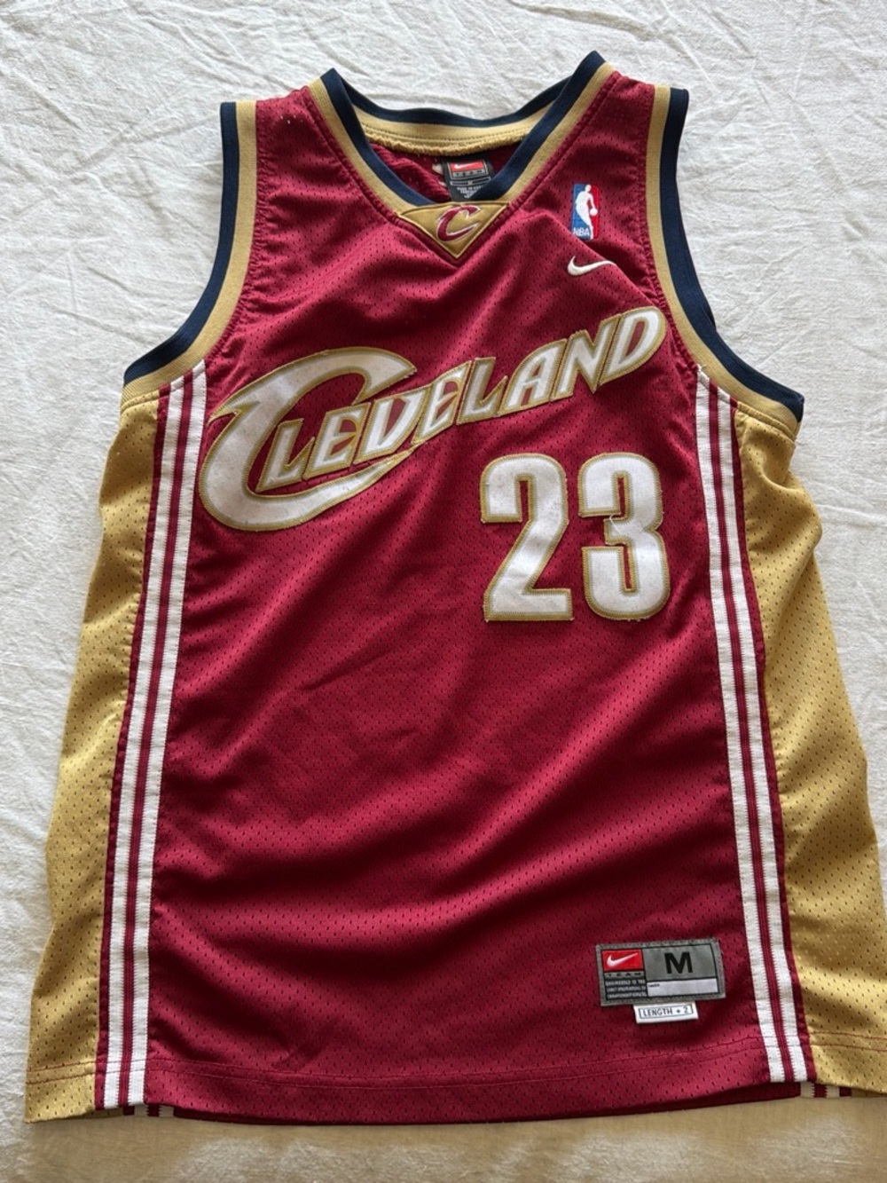 Nike Women’s Cleveland Cavaliers 23 Burgundy and Gold Basketball Jersey